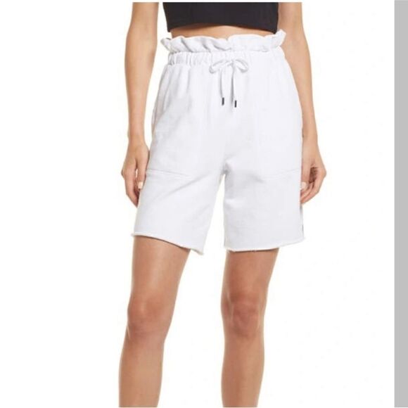 New All Saint Paperbag Waist Short White Small - Picture 1 of 5
